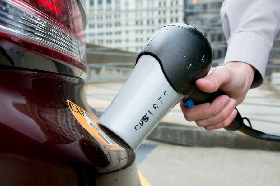 blow dryer pointed at car bumper
