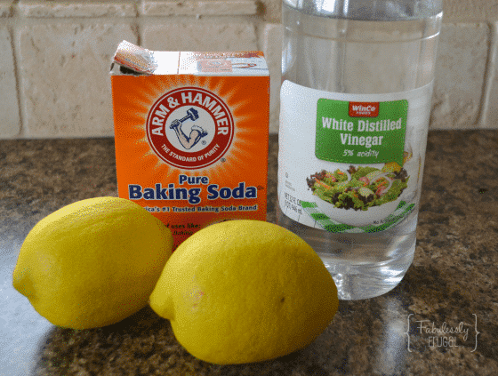 lemon baking soda and vinegar