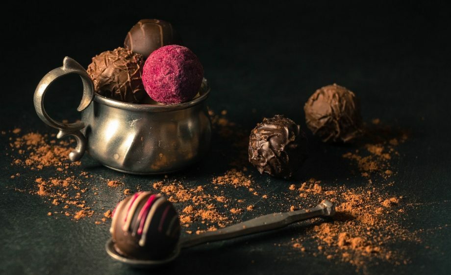 balls of decorated chocolate