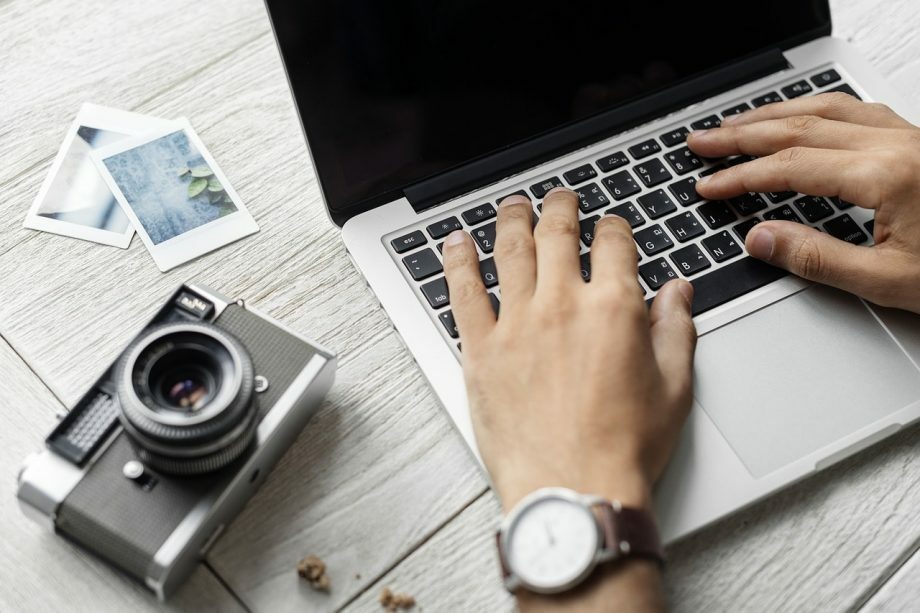 laptop and camera