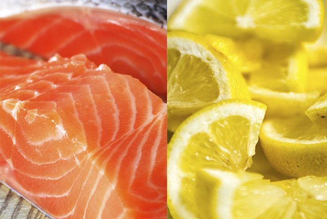 lemon and salmon