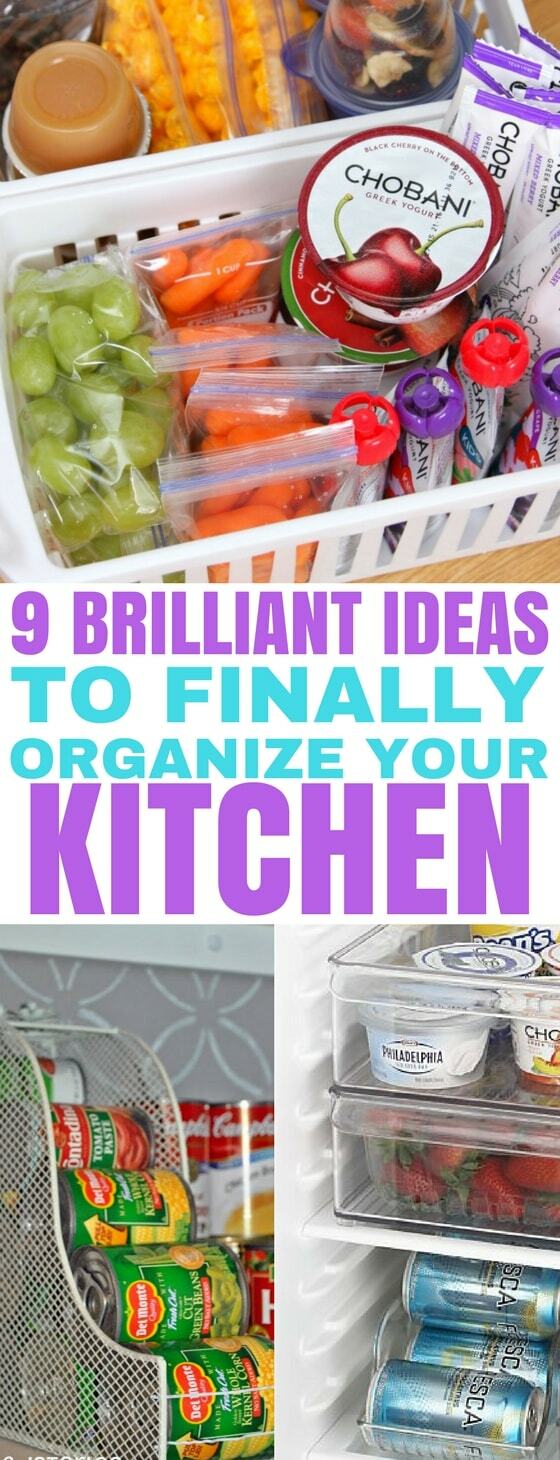 These kitchen organization ideas are so easy to do! I especially love the pantry organization hack. Get your kitchen organized today with these tips! | Kitchen Organization | #kitchenorganization #homeorganization #pantryorganization #organization hacks