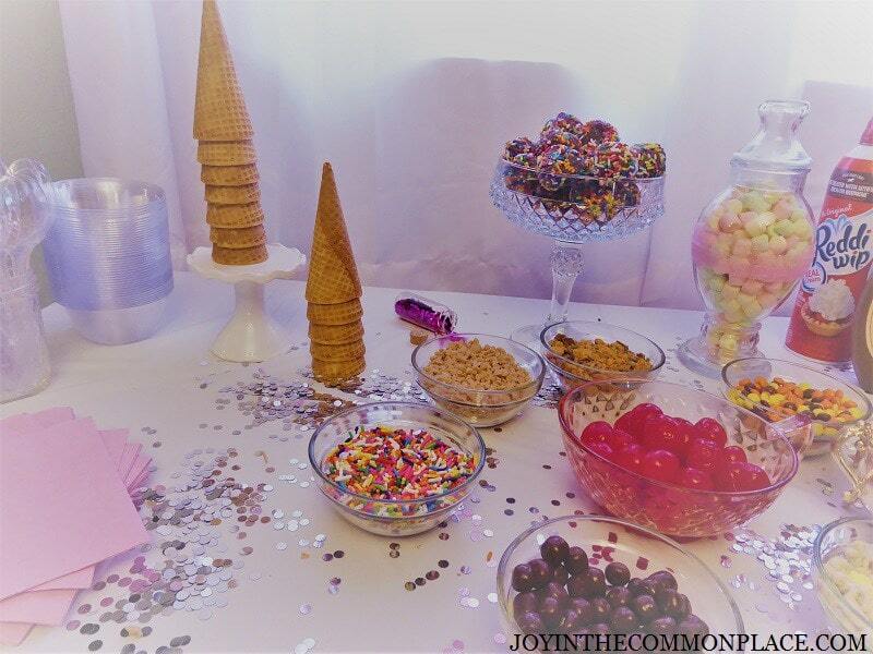 ice cream party food station