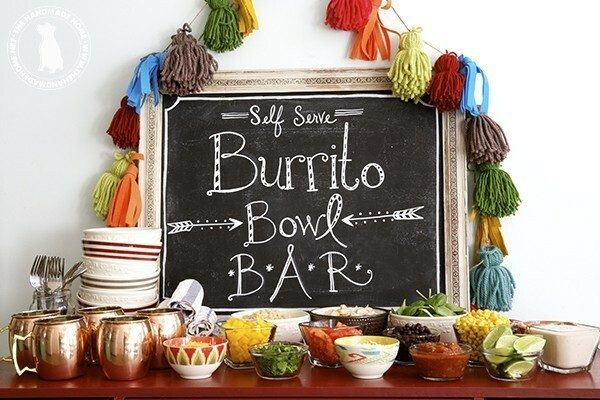 burrito bar food station