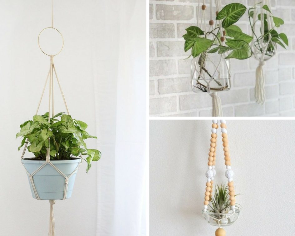 macrame hanging planters