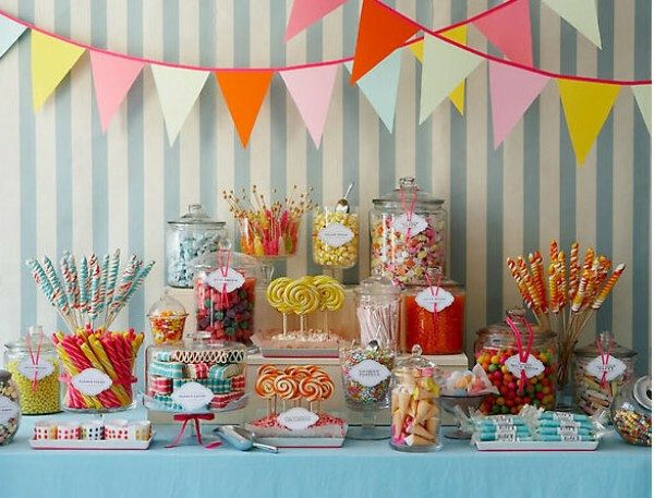 candy party table food station