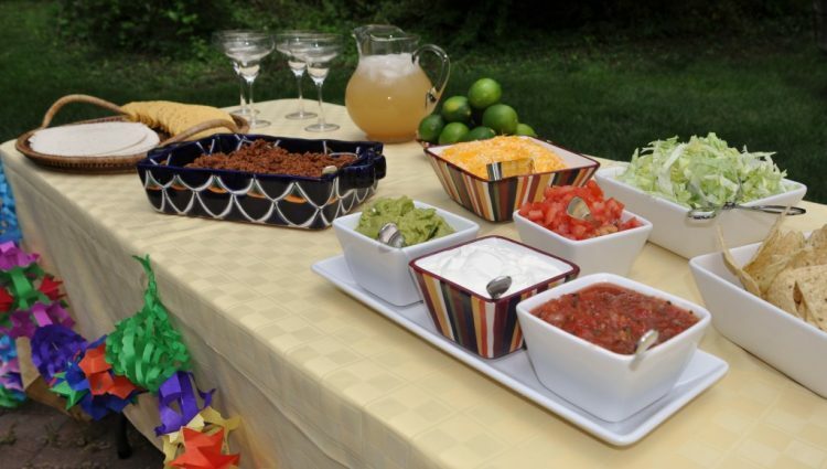 taco bar food station