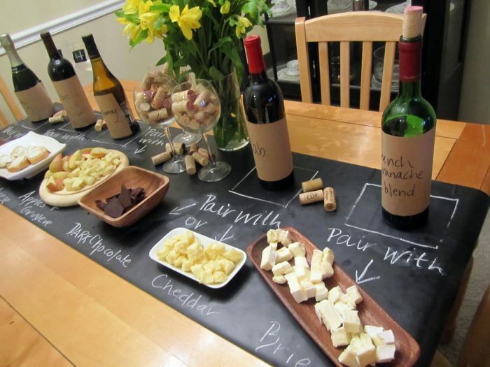 wine and cheese food bar