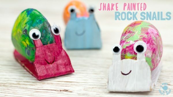 snail painted rocks