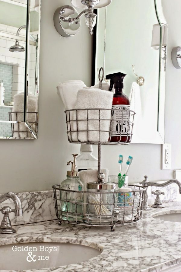 bathroom wire basket