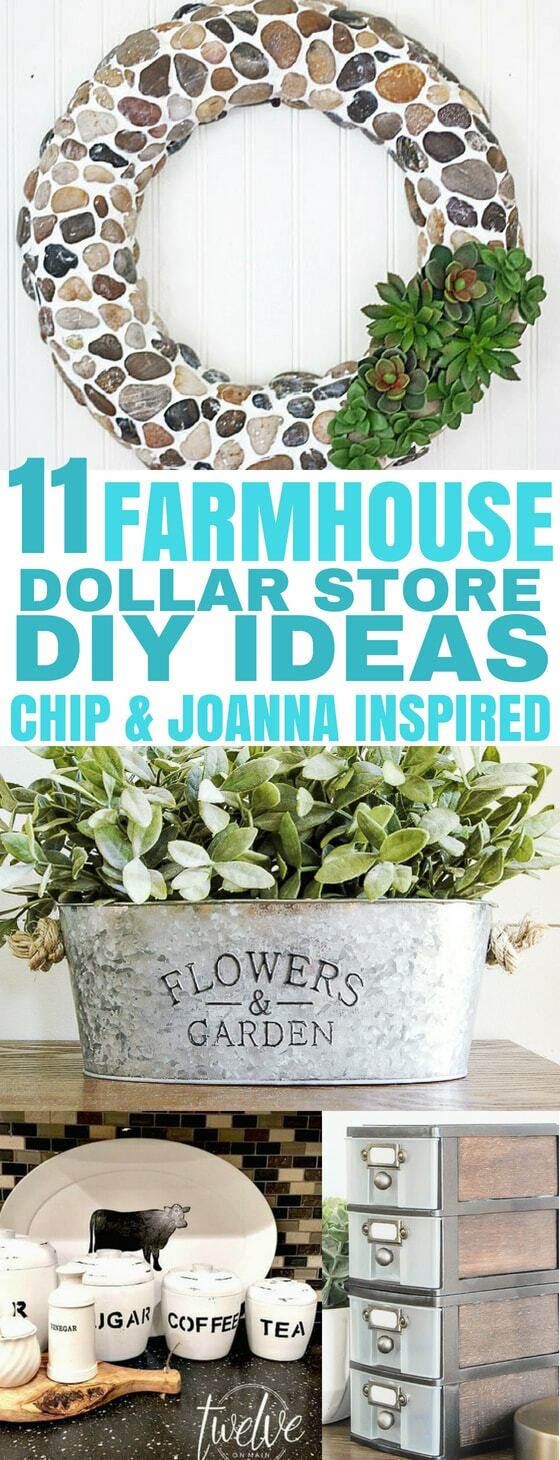 11 Farmhouse Dollar Store DIY Ideas