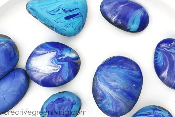 marbleized painted rocks