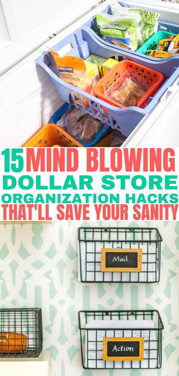 Easy Dollar Tree organization ideas to help you organize everything in your home.