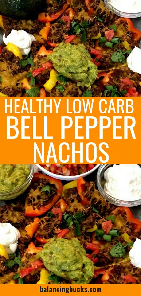 Low carb keto nachos. These bell pepper nachos are the perfect keto snack recipe. Try these low carb keto nachos that you will actually crave. Pinning for later!