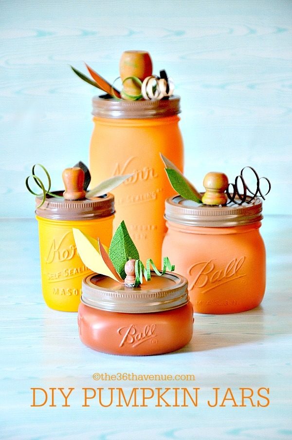 DIY Pumpkin Jars - 65+ Decorating Inspiration