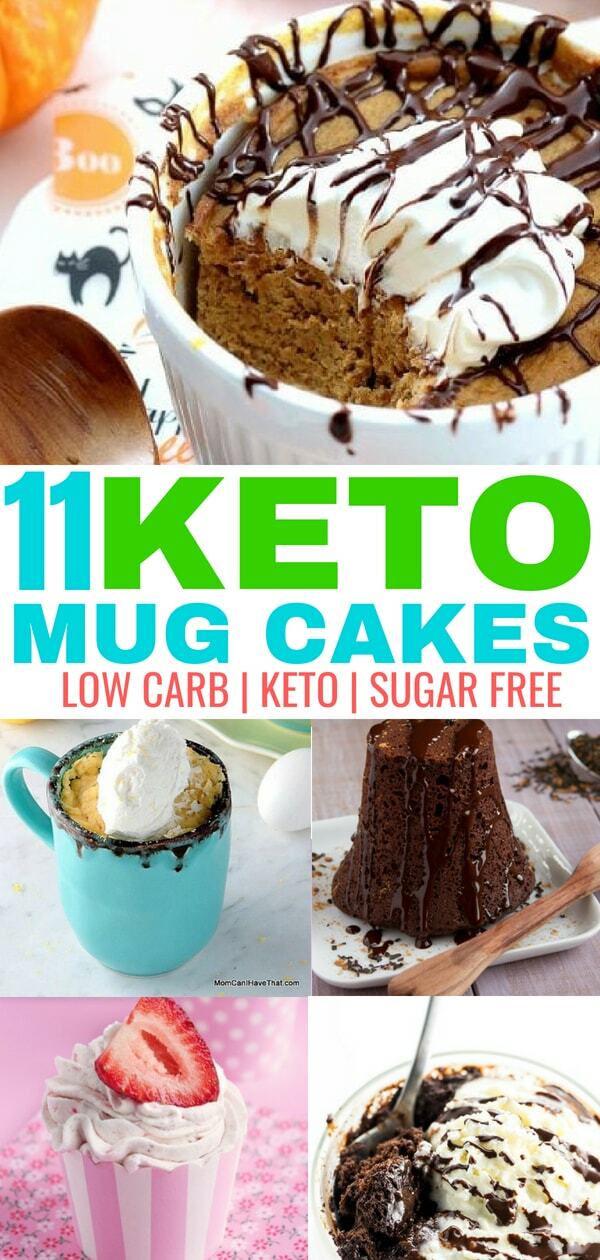 Easy Keto mug cake recipes to satisfy your sweet tooth. Each of these recipes is low carb, and sugar free. Check out these Keto mug cake recipes and add them to your Keto diet plan!