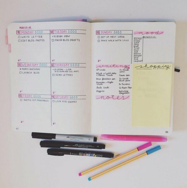Weekly bullet journal layout ideas that you will want to copy. Organize your week with these easy bullet journal weekly spreads.
