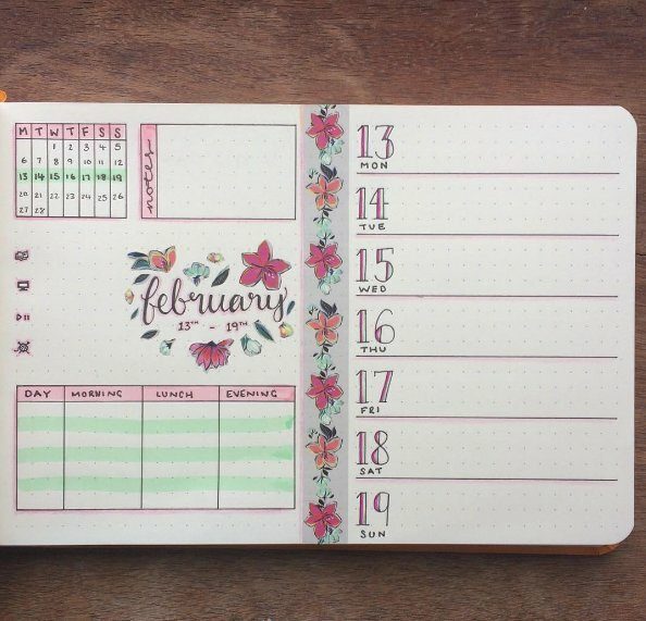 Weekly bullet journal layout ideas that you will want to copy. Organize your week with these easy bullet journal weekly spreads.