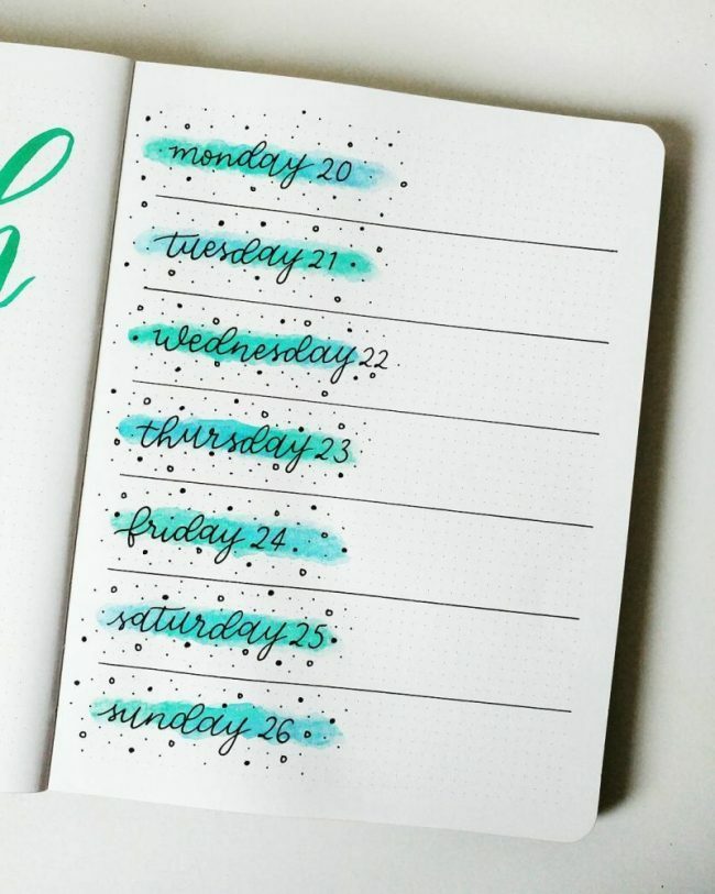 Weekly bullet journal layout ideas that you will want to copy. Organize your week with these easy bullet journal weekly spreads.