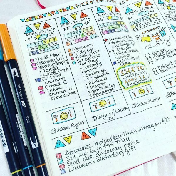 Weekly bullet journal layout ideas that you will want to copy. Organize your week with these easy bullet journal weekly spreads.