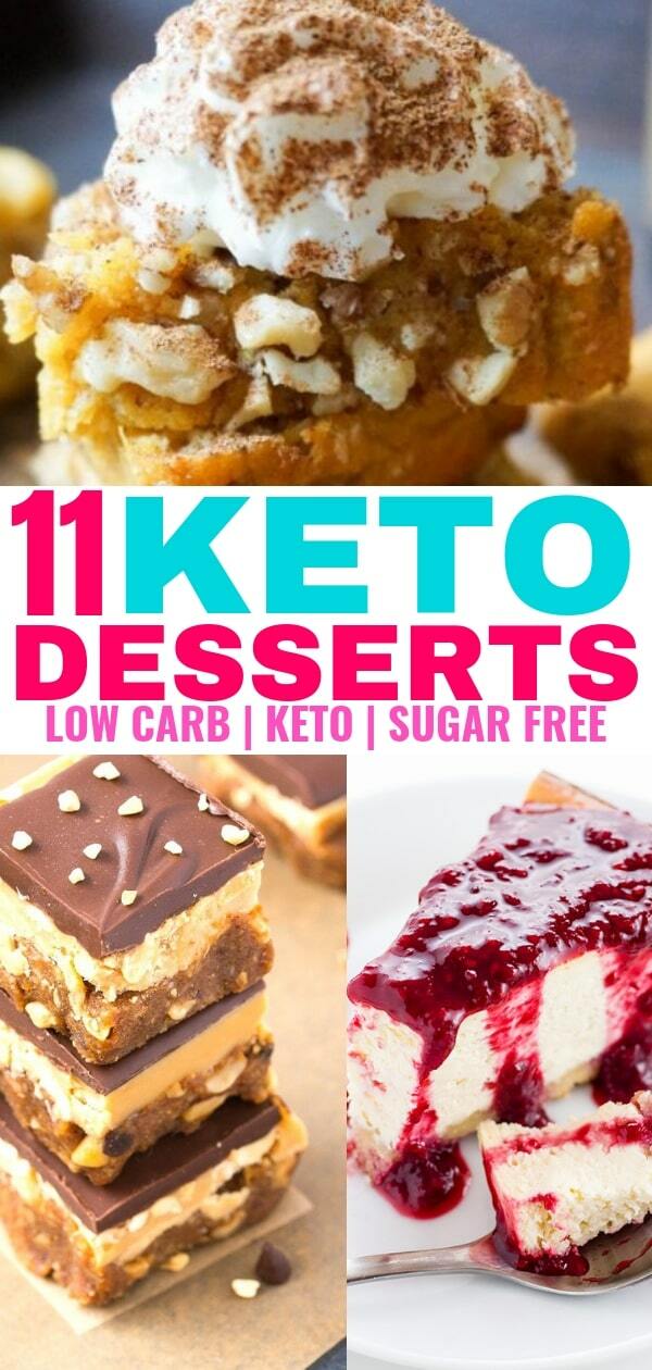 These keto dessert recipes are perfect for the ketogenic diet. Low carb dessert recipes that are guilt free. My favorite are the keto cream cheese cookies!